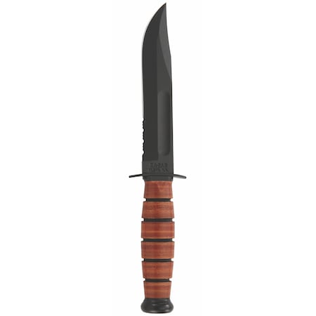 Ka-Bar Knives 2024 Ka-Bar Short, Usa, Brown Leather Sheath, Serrated KAB-1261